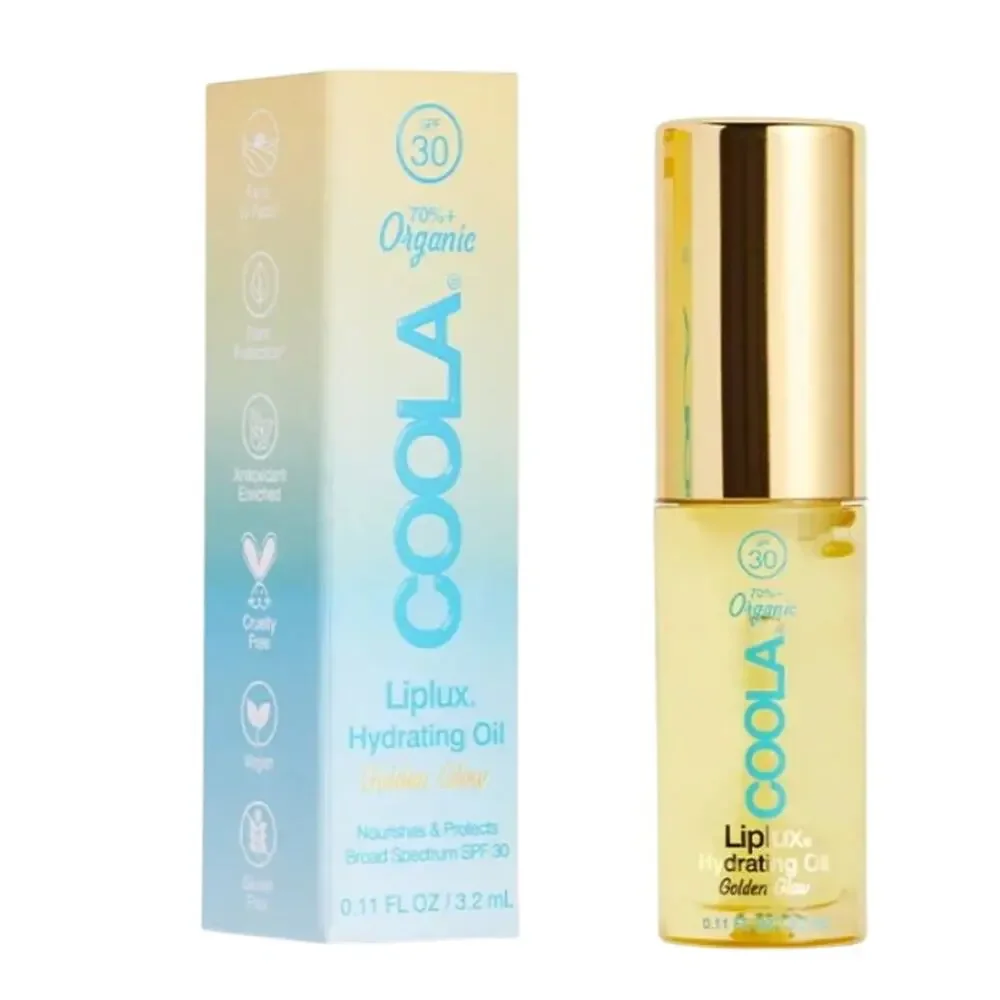 Coola Liplux Hydrating Oil Golden Glow New in Box can